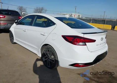 2019 Hyundai Elantra Sport from USA, damaged, VIN KMHD04LB8KU838015